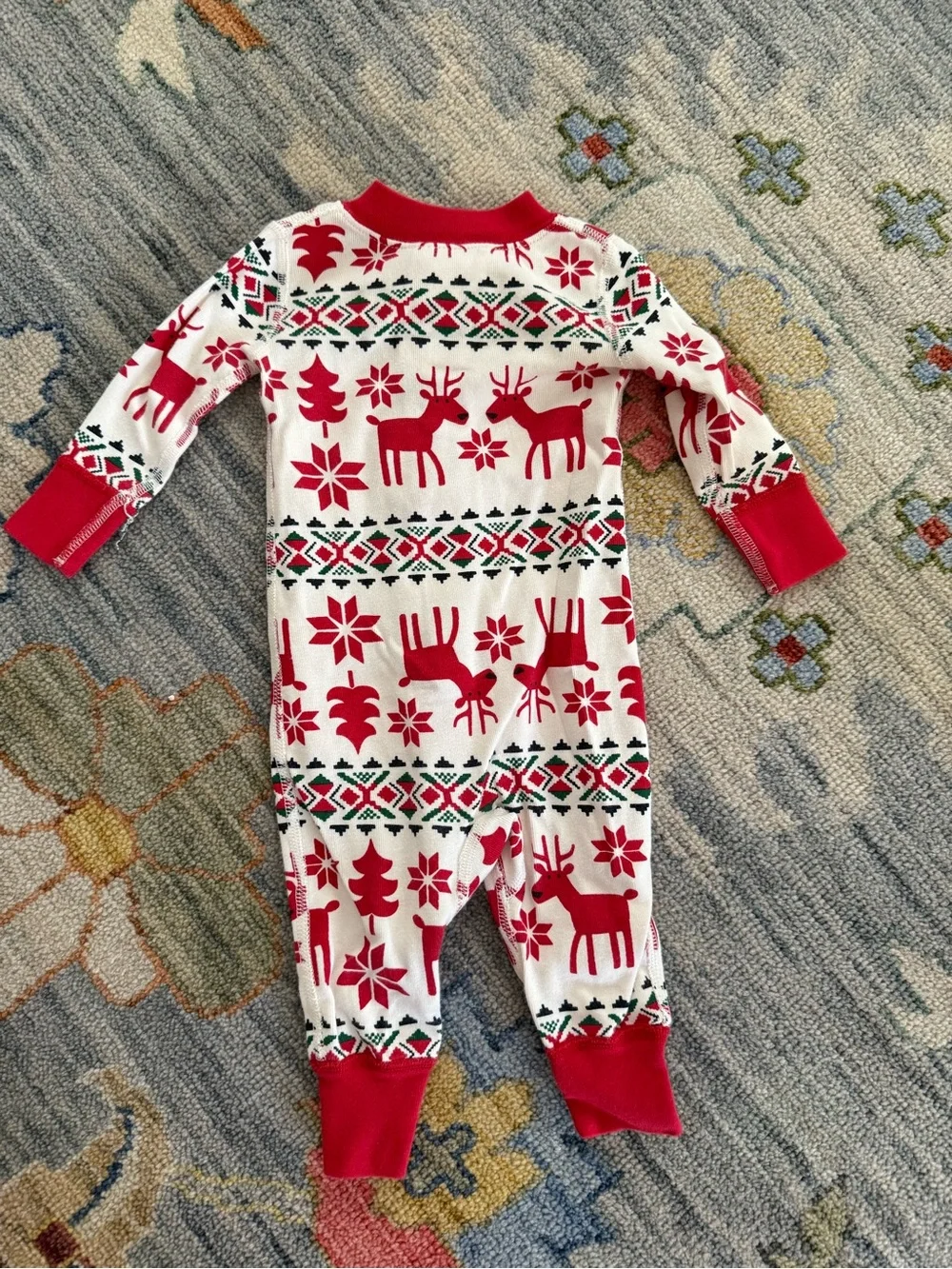 Hanna Andersson baby sleeper Dear Deer holiday print organic cotton 6 months